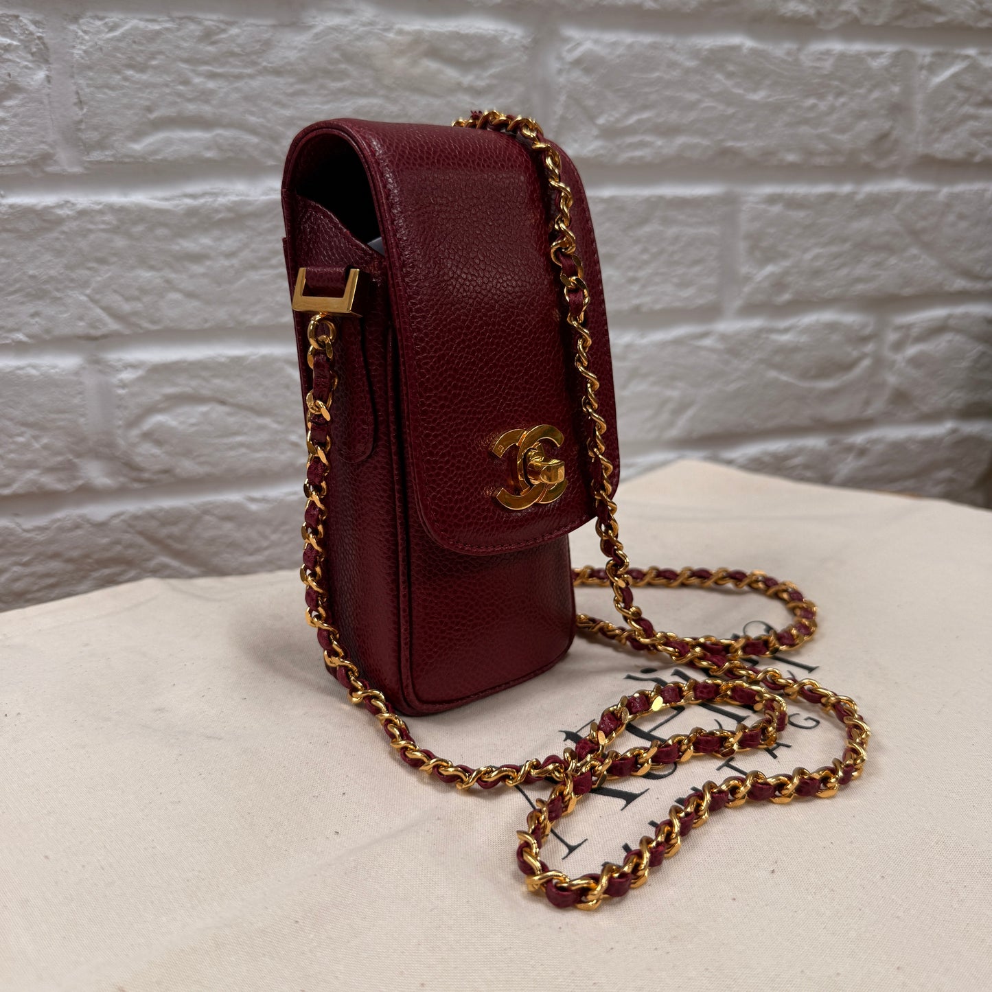 Chanel 1994 Caviar Pochette - Bordeaux Caviar Leather & 24k gold hardware
