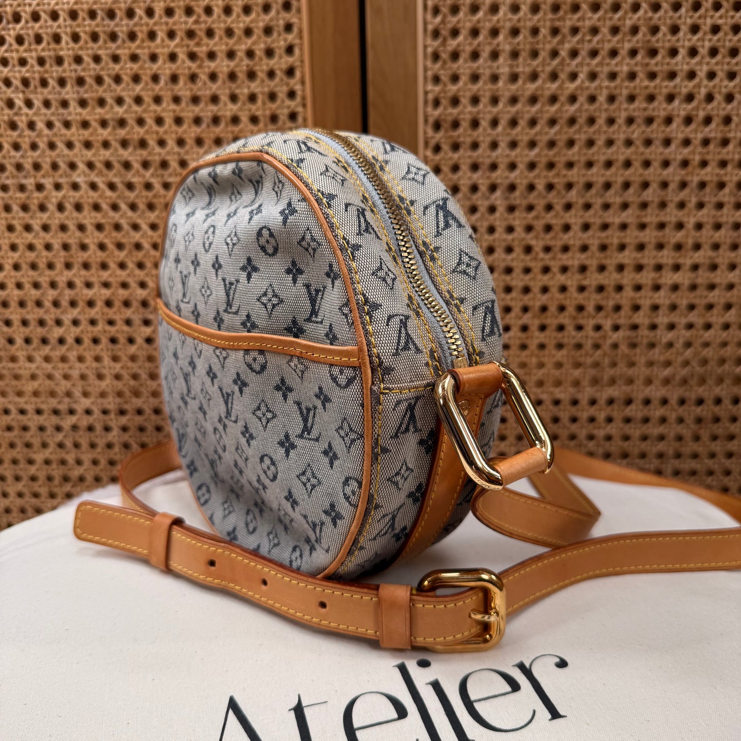 Louis Vuitton 2000 Monogram Denim Blue Jeanne GM