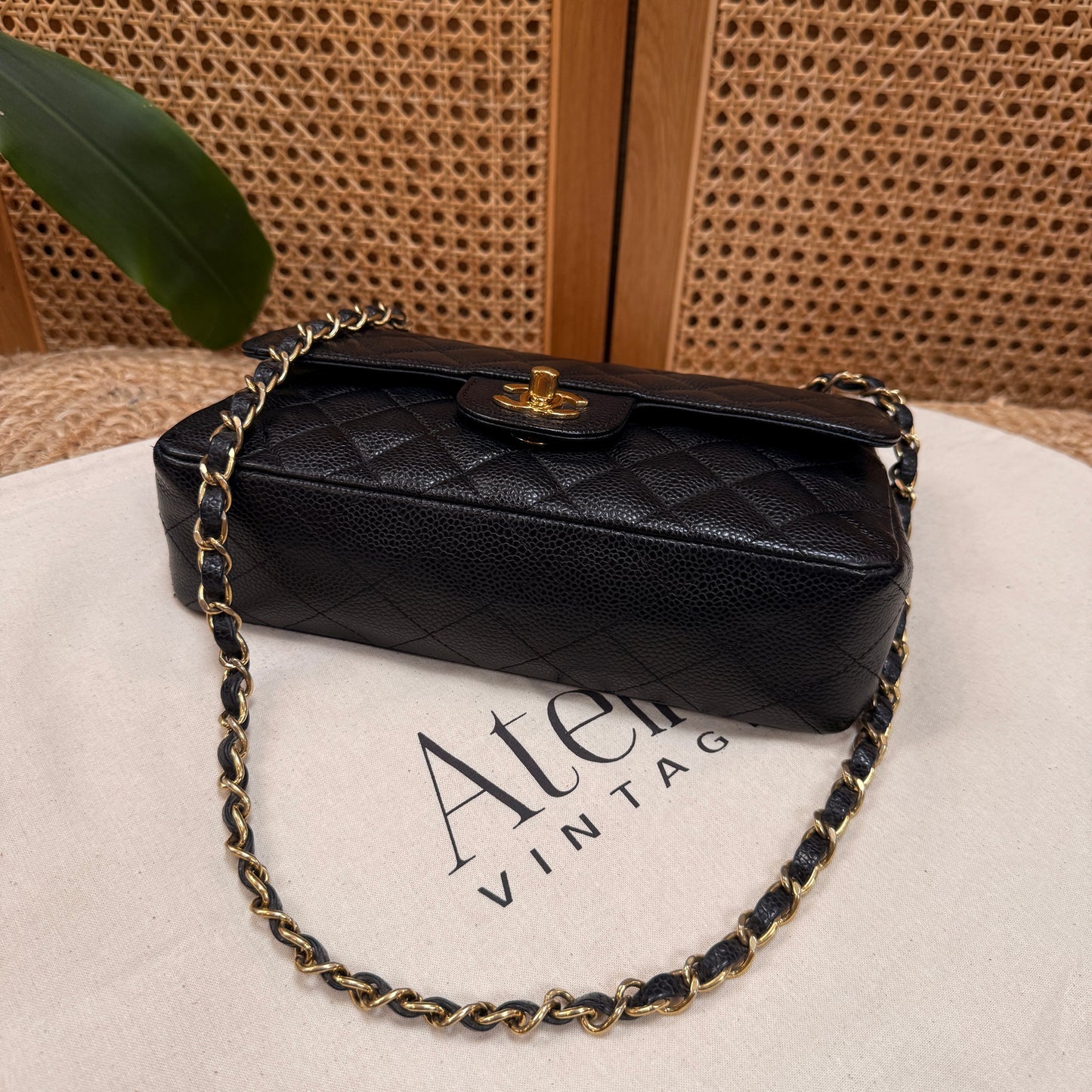 Chanel Rare 2006 Caviar Black Classic Double Flap Small