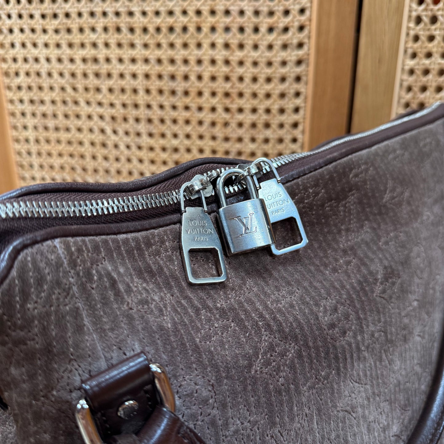 Louis Vuitton 2011 Antheia in Monogram Brown Suede & Leather Two Way