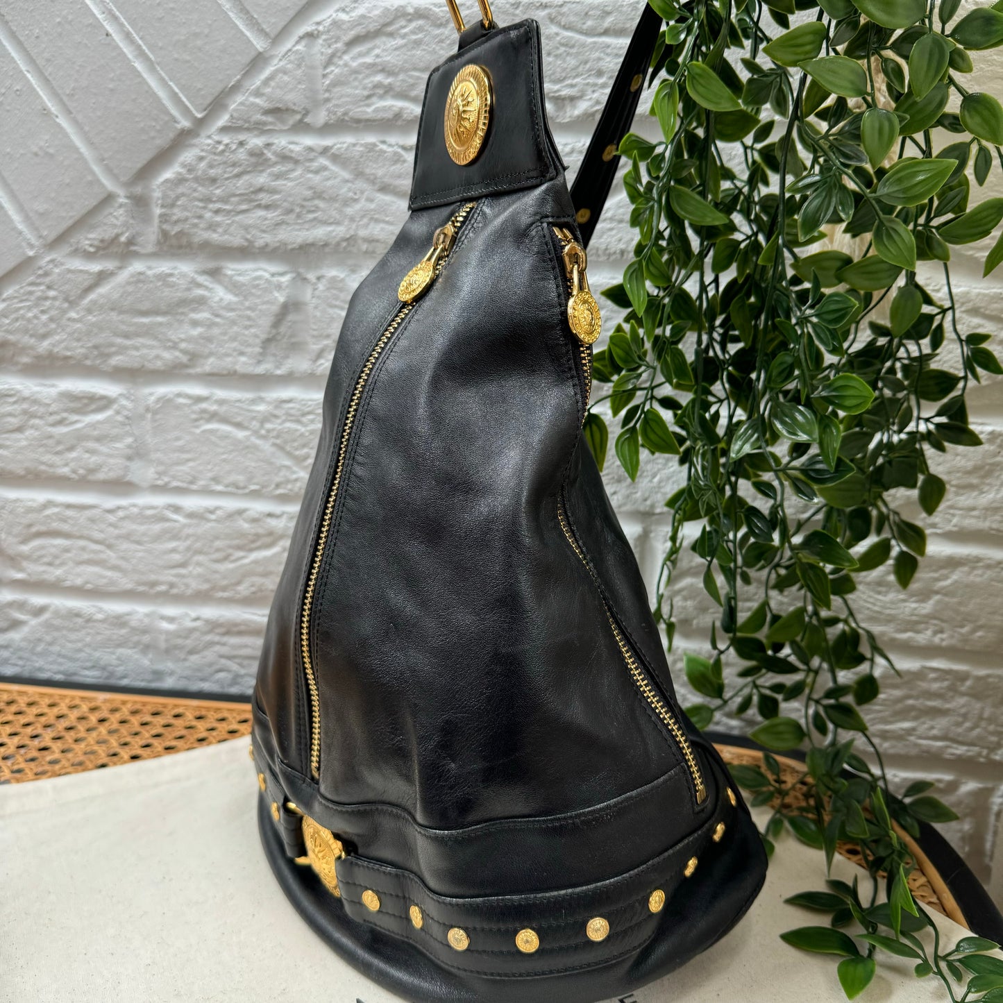 Versace 1990s Medusa Sling Back Pack
