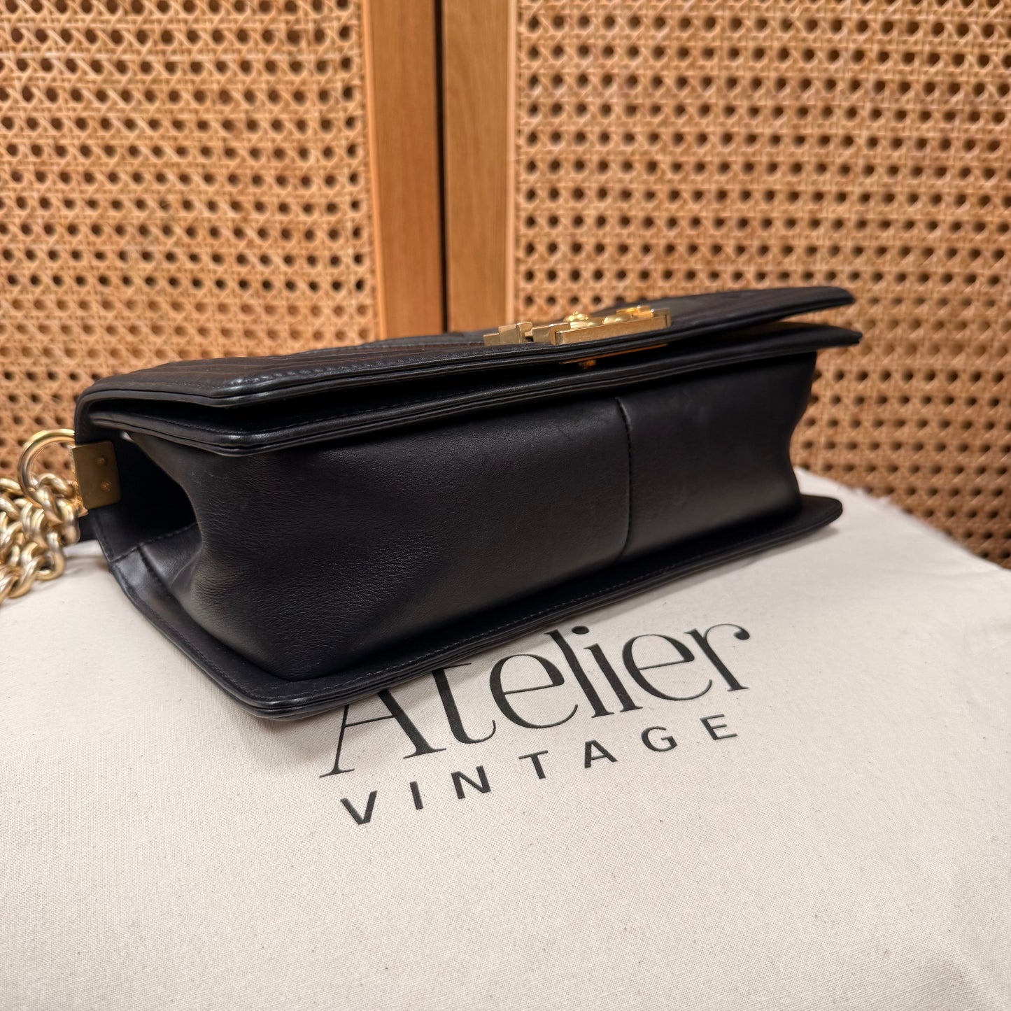 Chanel Rare 2016 Black Le Boy in Caviar mix