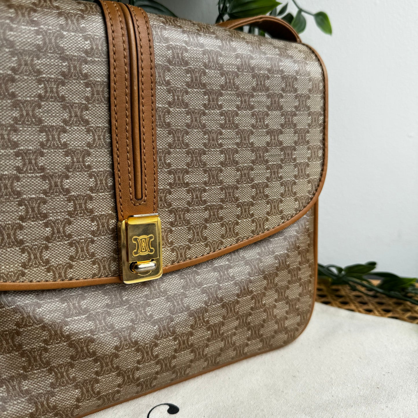 Celine Vintage Triomphe Shoulder Bag