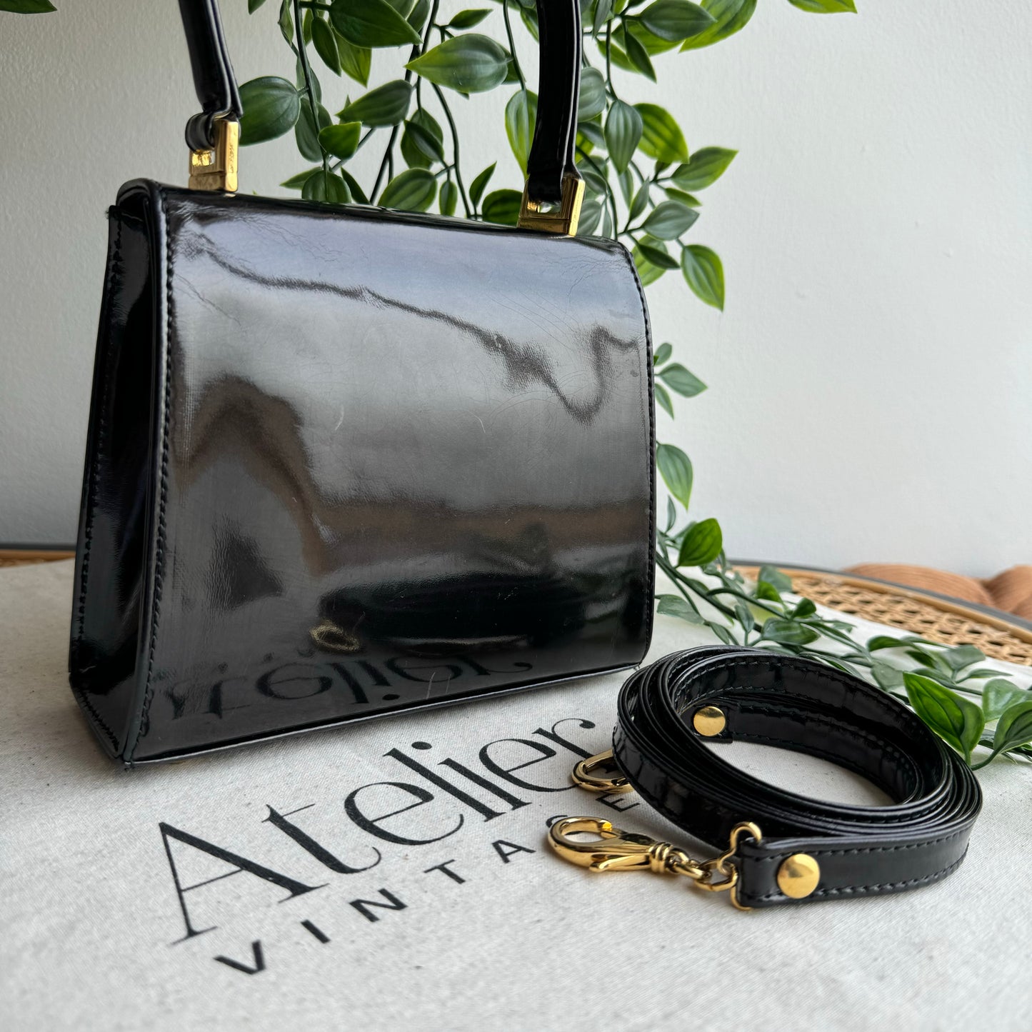 Versace Vintage Medusa Top Handle Two Way Bag
