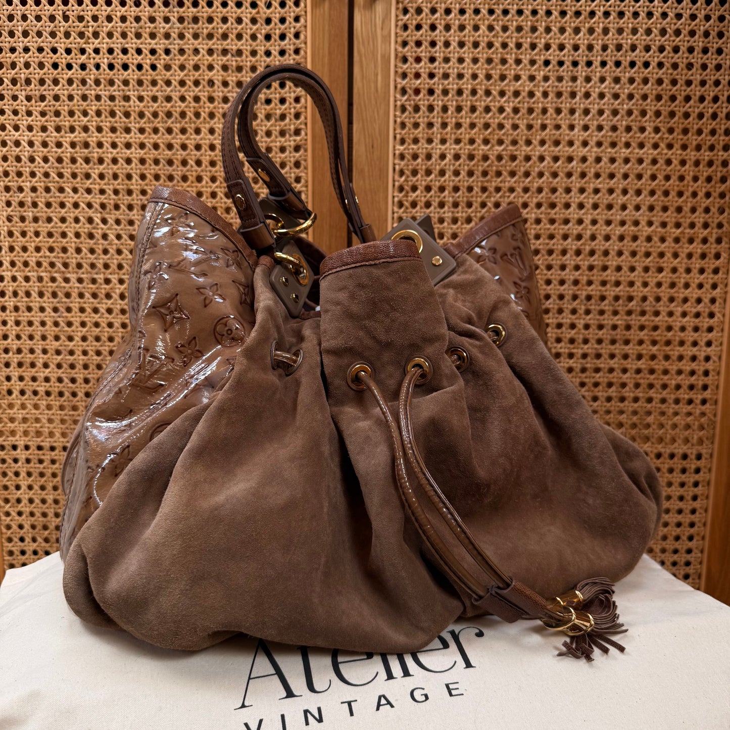 Louis Vuitton 2009 Limited Edition Suede & Vernis Iris Tote
