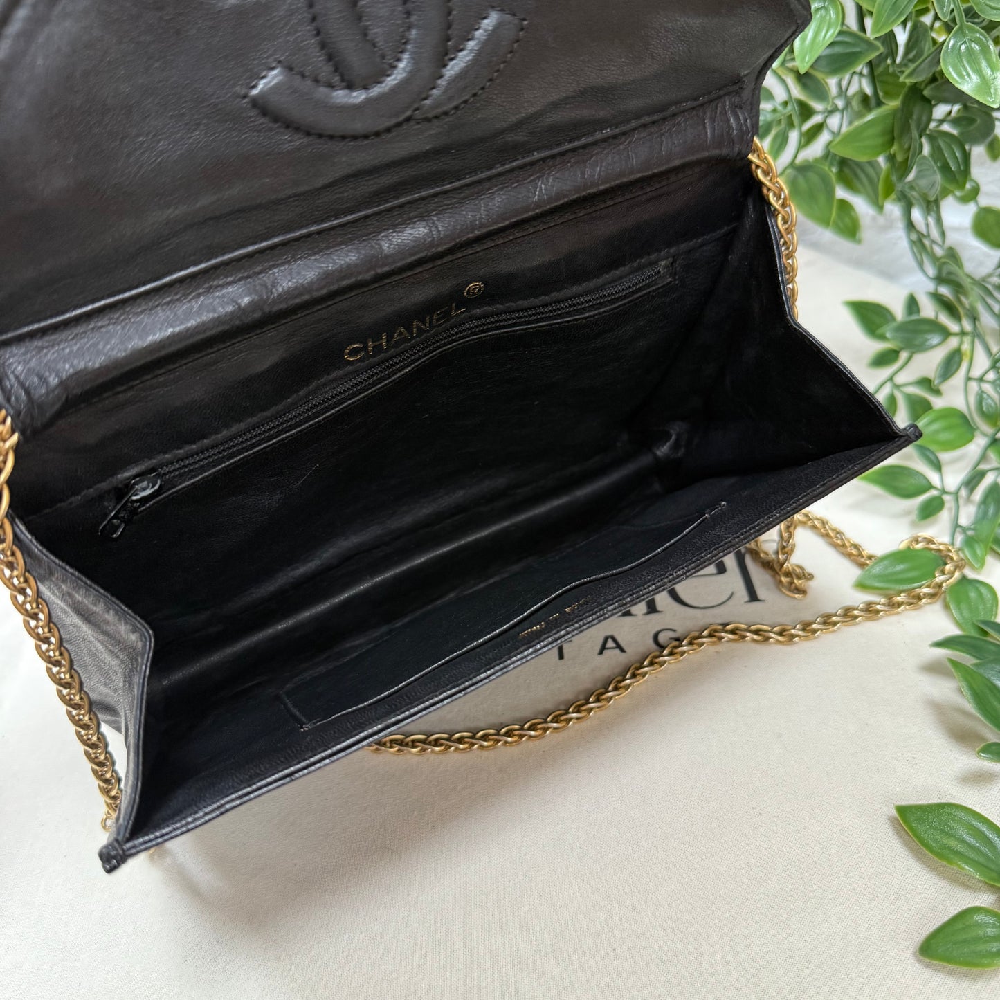 Chanel 1986 Chevron Envelope Flap