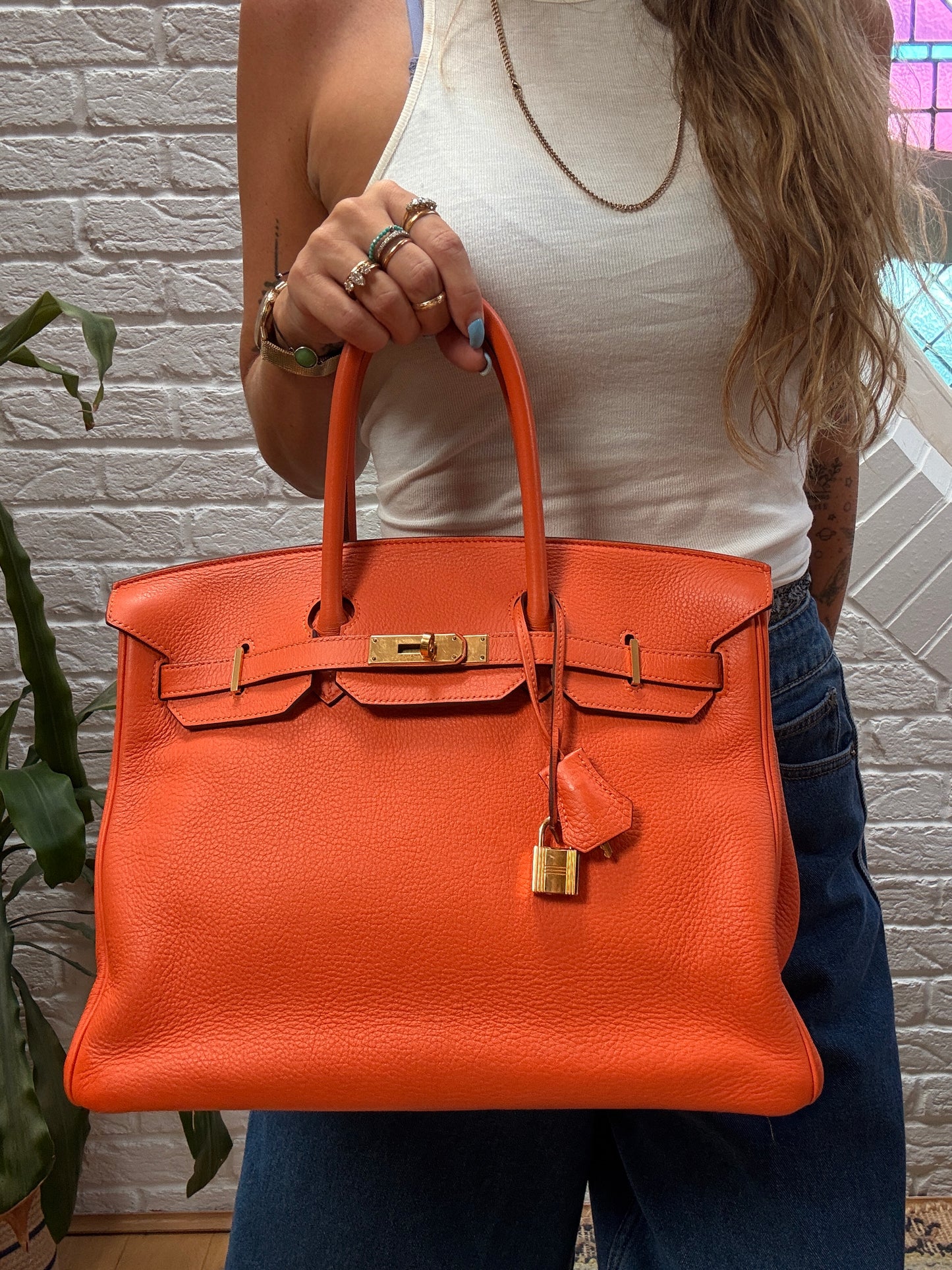 Hermes Birkin 35 Clemence Leather 2011