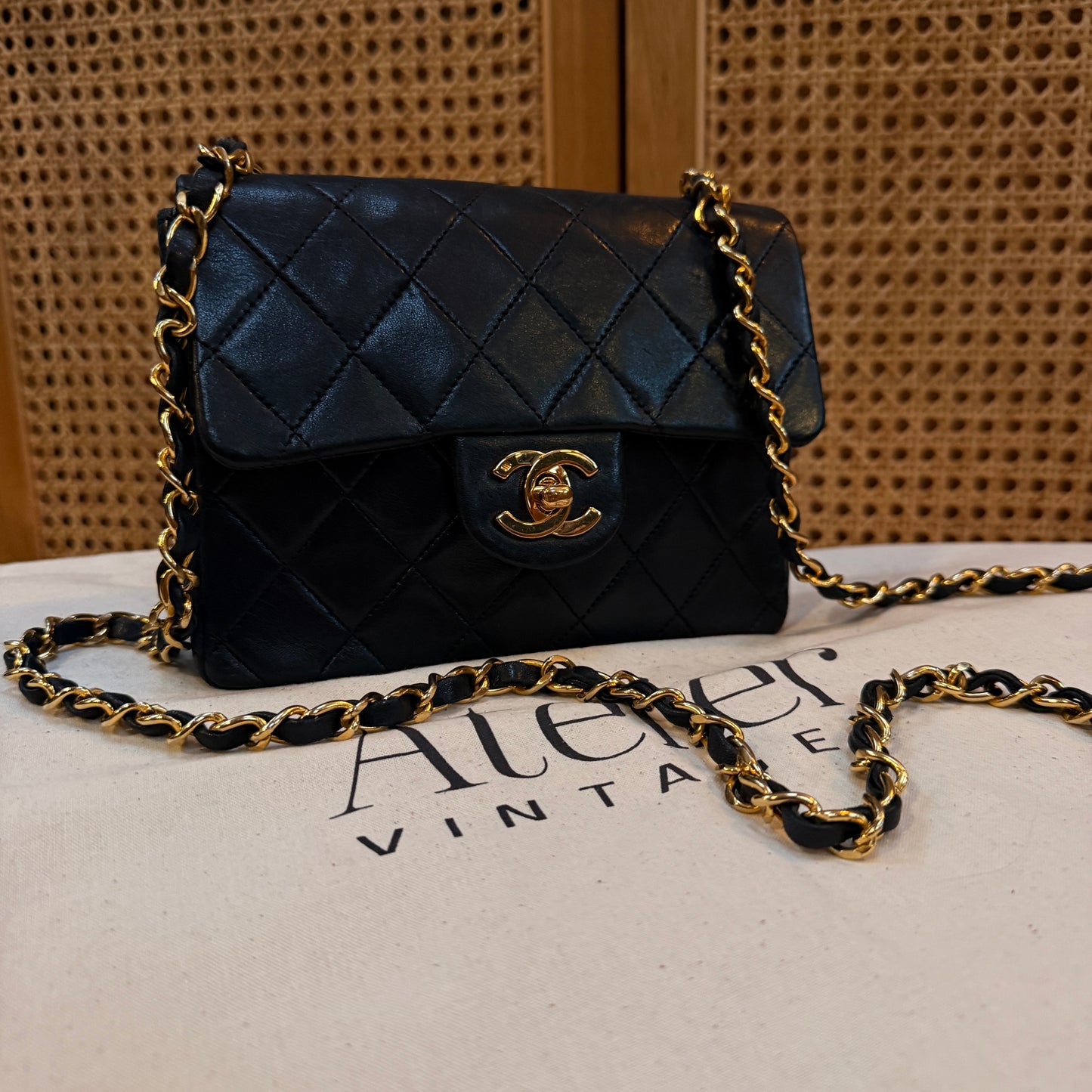 Chanel 1991 Classic Single Flap Square Small