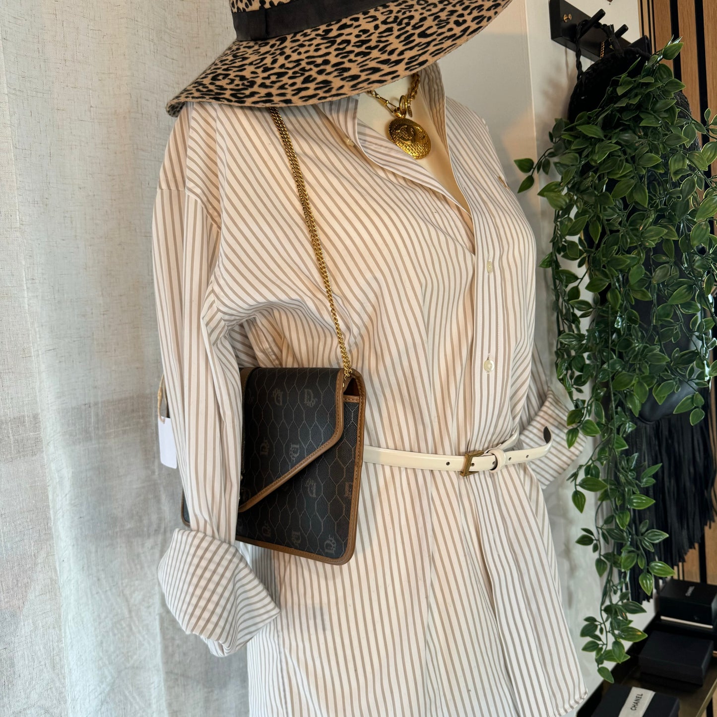 Dior 1980s Honeycomb Two Way Chain Strap Bag