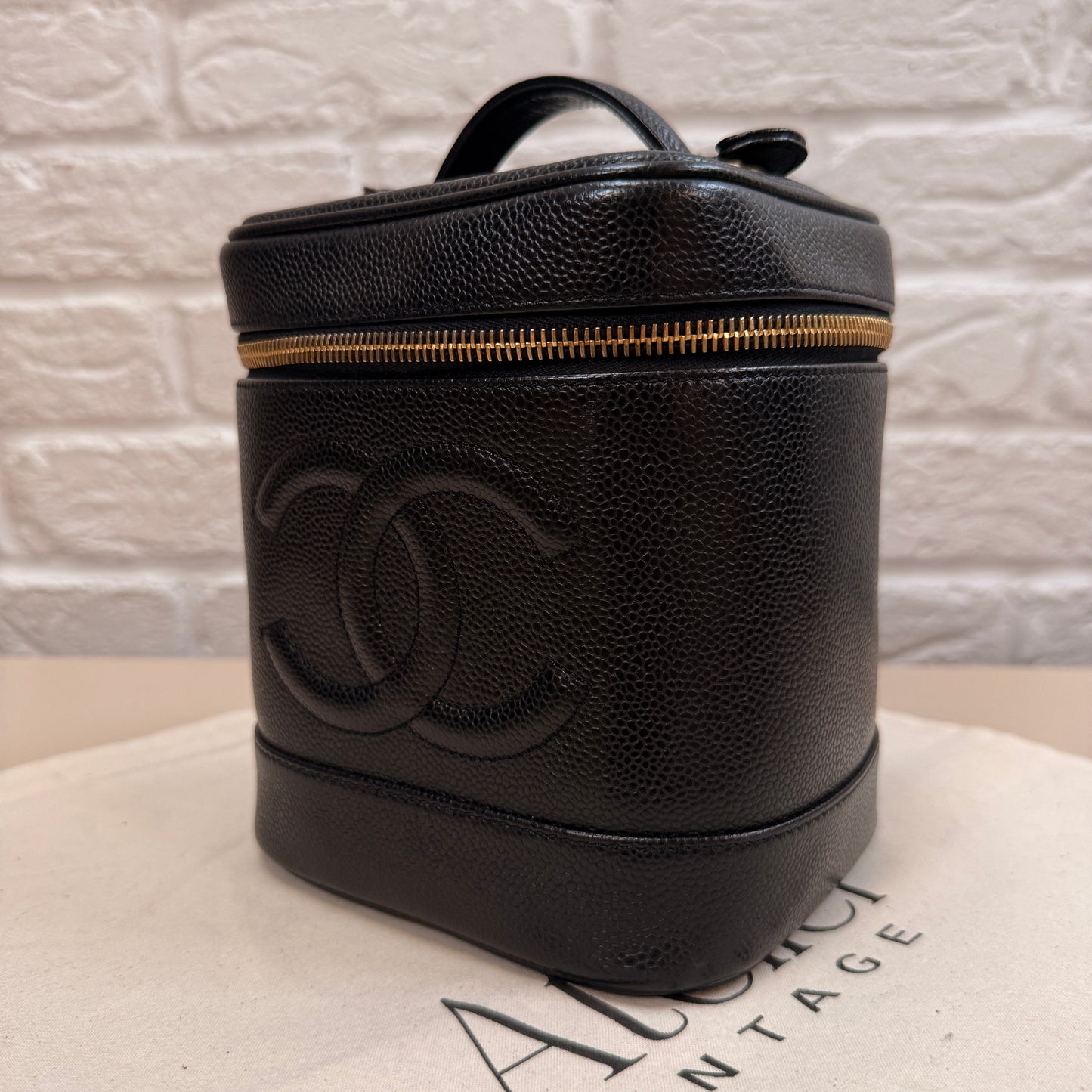 Chanel 2000 Caviar Leather Vanity Case