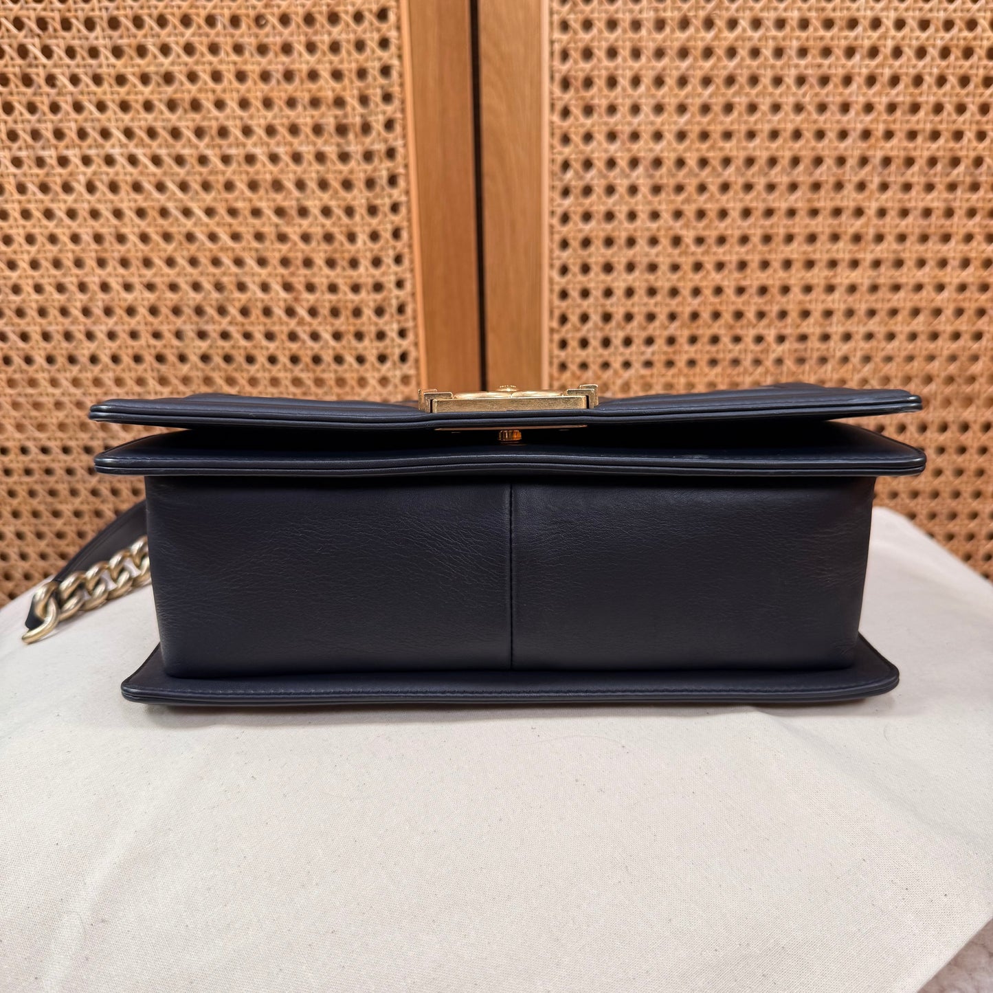 Chanel Rare 2016 Navy Le Boy in Caviar mix