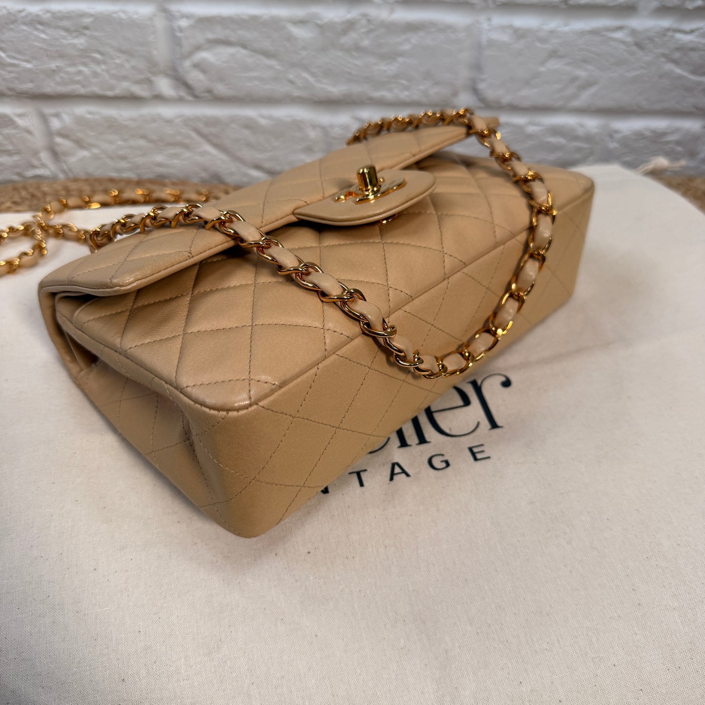 Chanel 1997 Beige Classic Double Flap Small