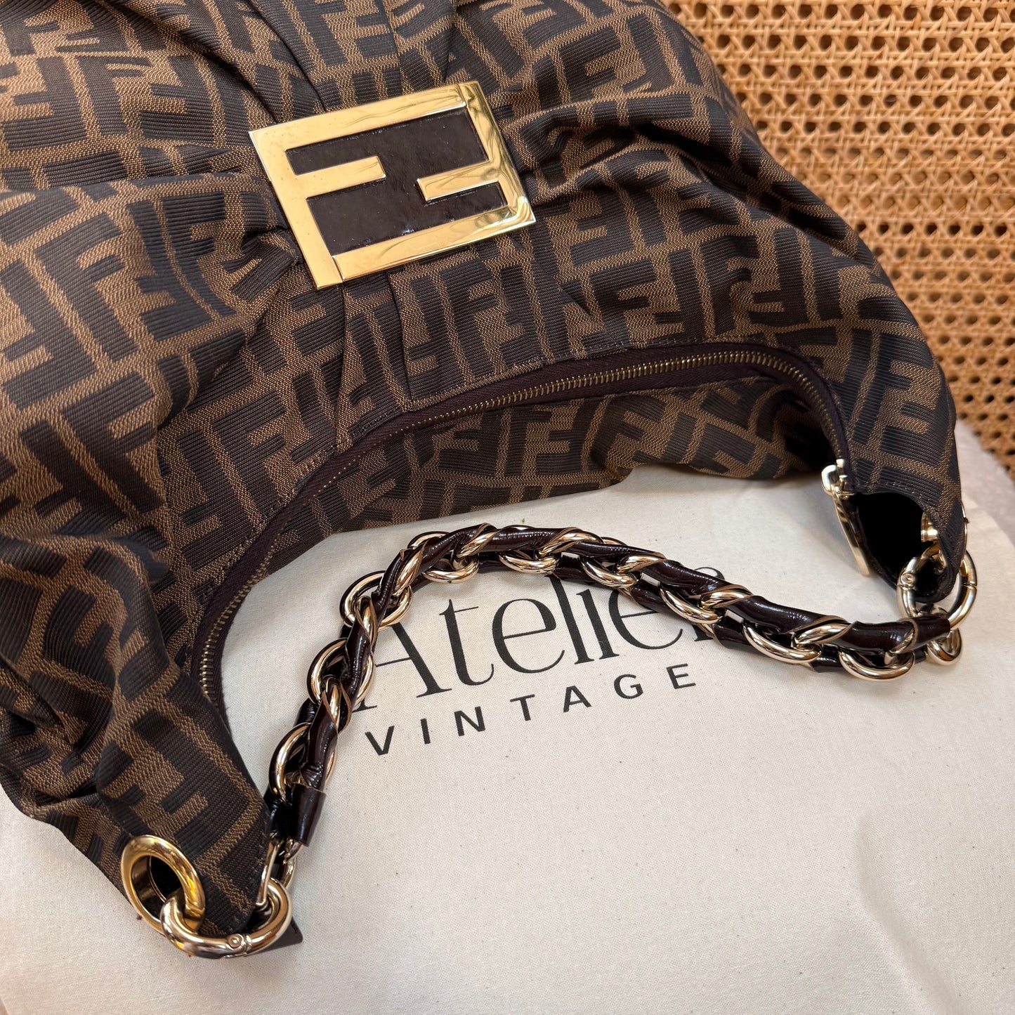 Fendi 1990s Mia Mamma Hobo Tote