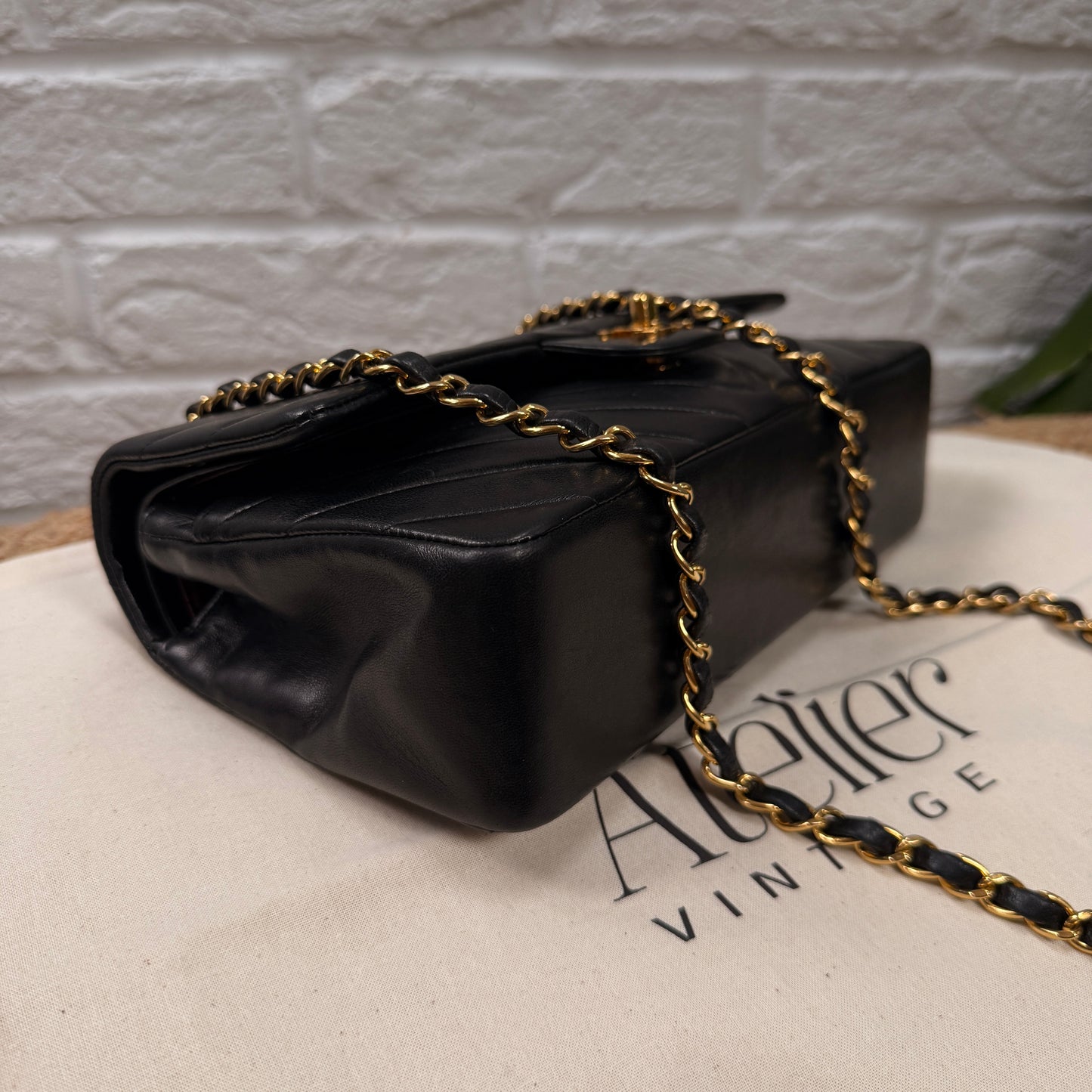 Chanel 1991 Rare & Limited Edition Chevron Classic double flap medium
