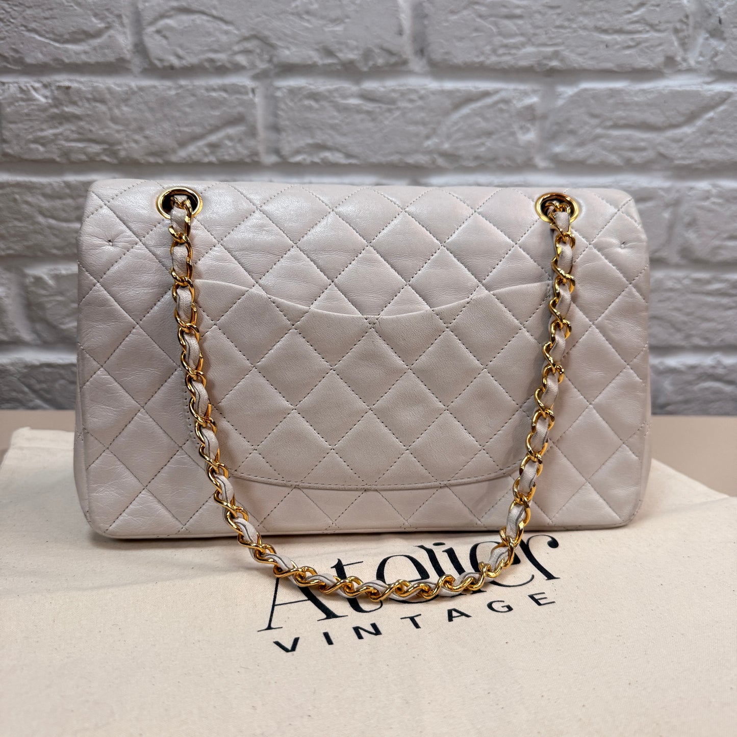 Chanel Rare 1989 Classic Double Flap Medium in Ivory