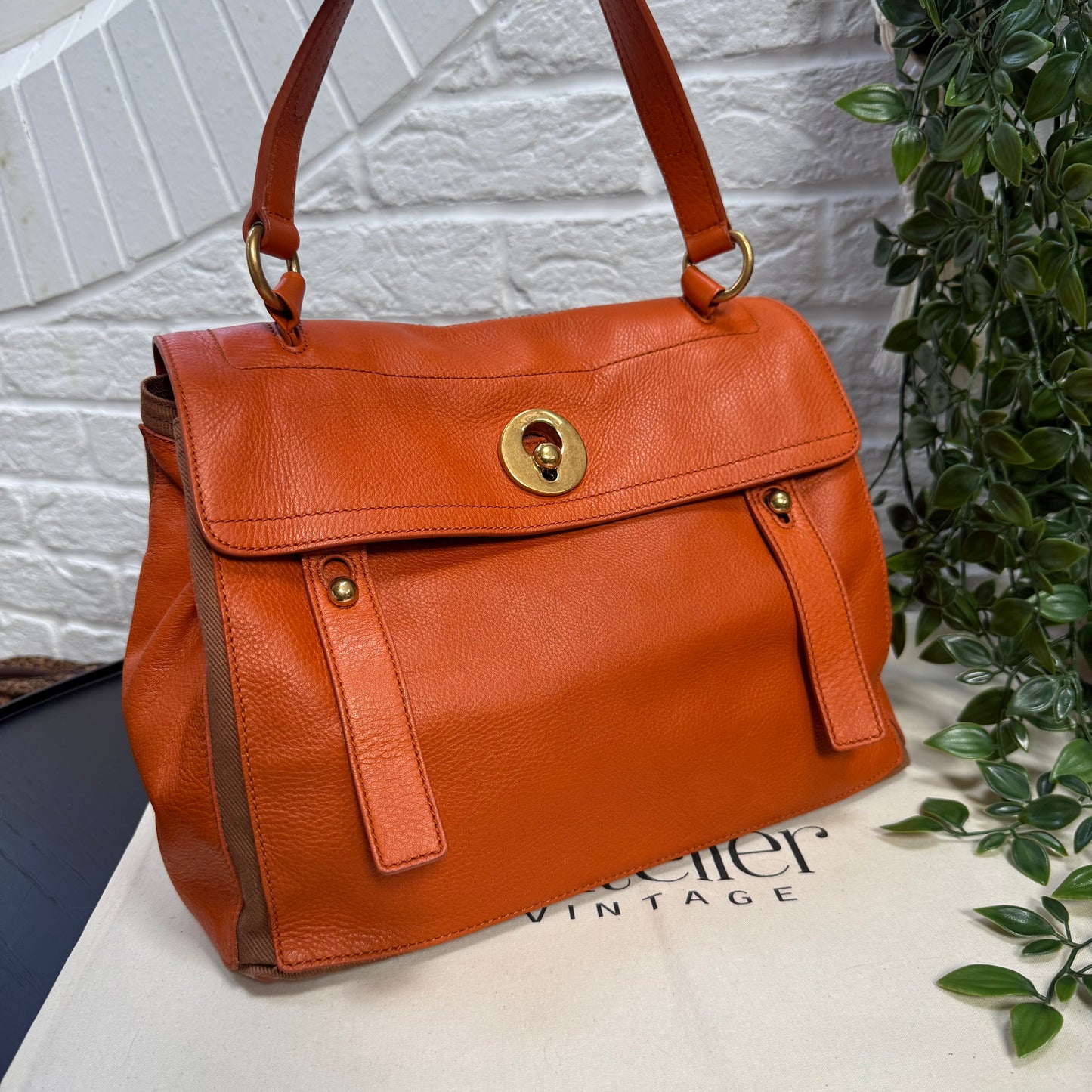 Saint Laurent 2000s Saint Laurent Muse Orange Bi Color