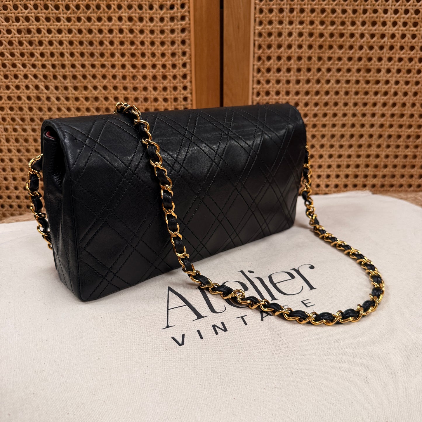 Chanel Ultra Rare Early 1980s Double Quilted Single Full Flap
