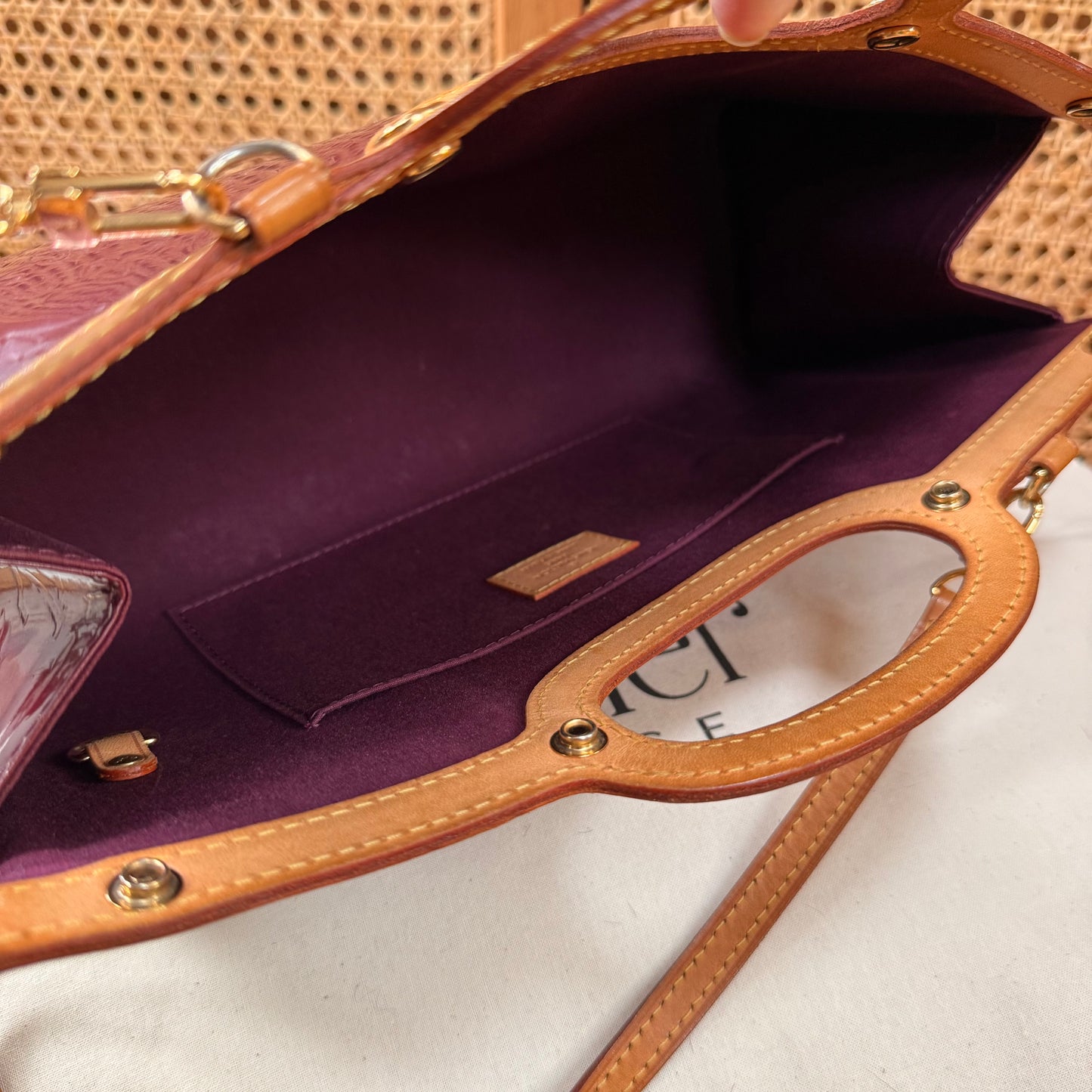 Louis Vuitton LOUIS VUITTON 2008 Bordeaux Roxburgh Vernis & Leather Two way