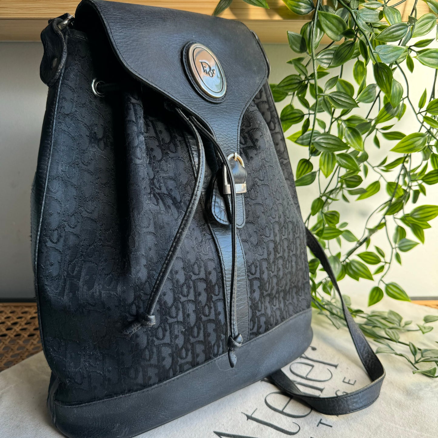 Dior Vintage Canvas Shoulder Bag