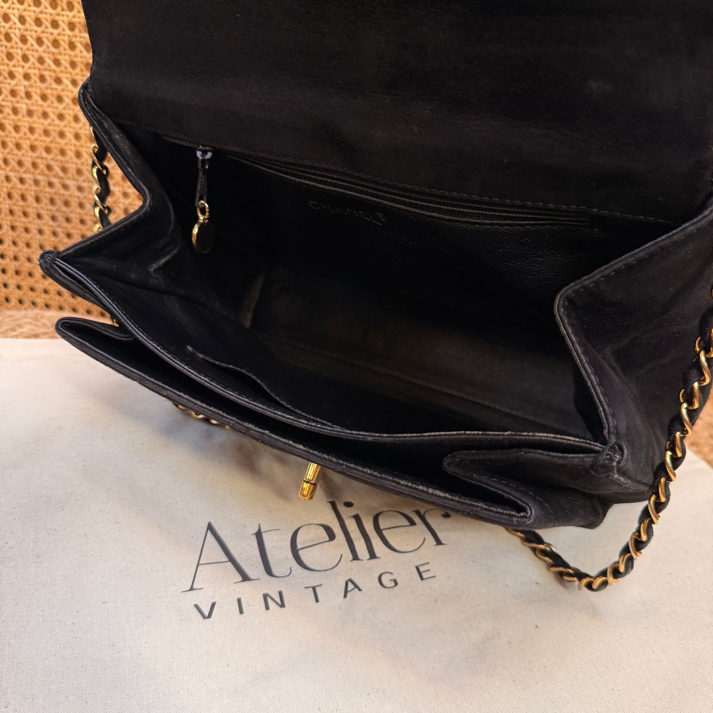 Chanel Rare 1997 Large Suede Single Flap