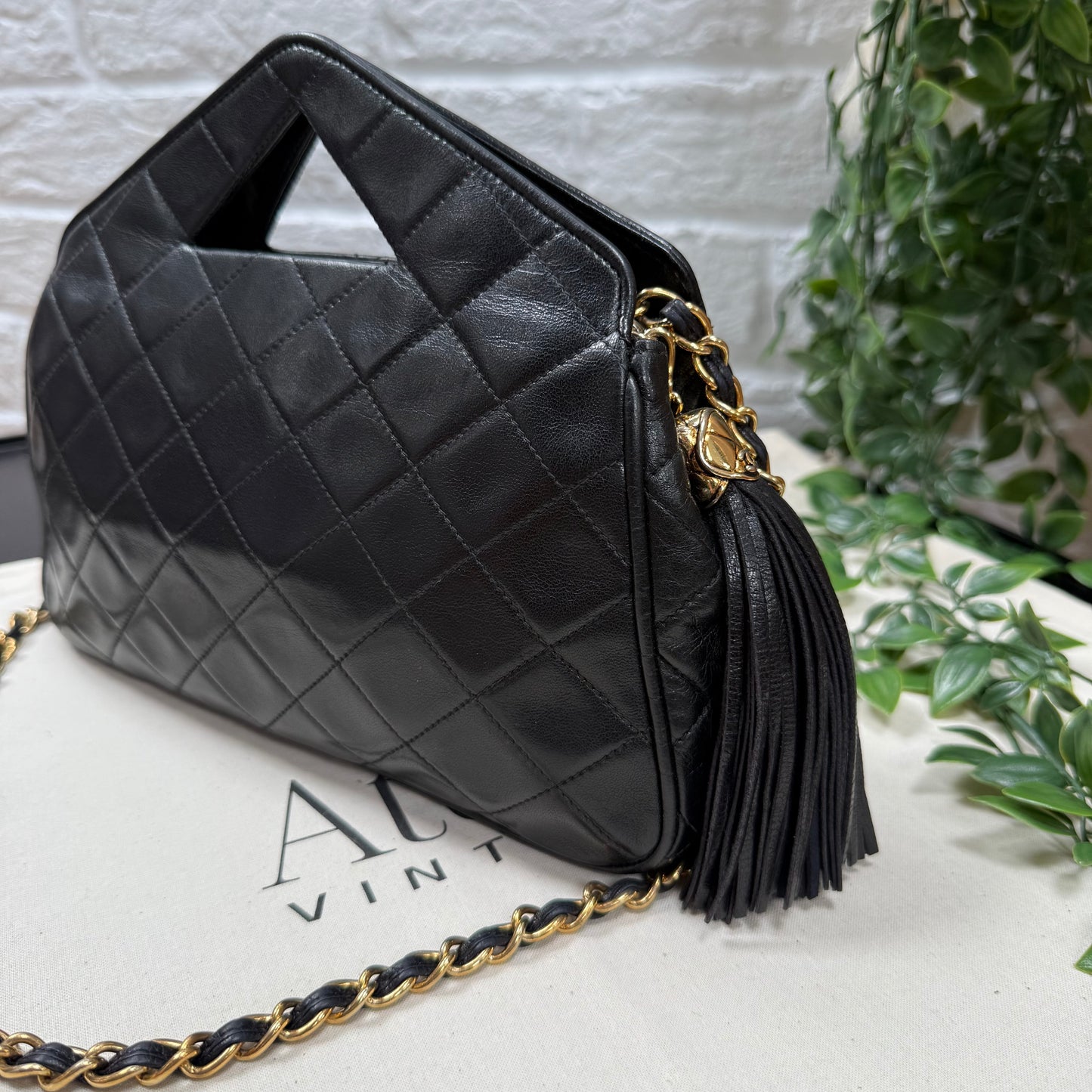 Chanel 1989 Chanel Two Way Top Handle & Cross Body Zip Top