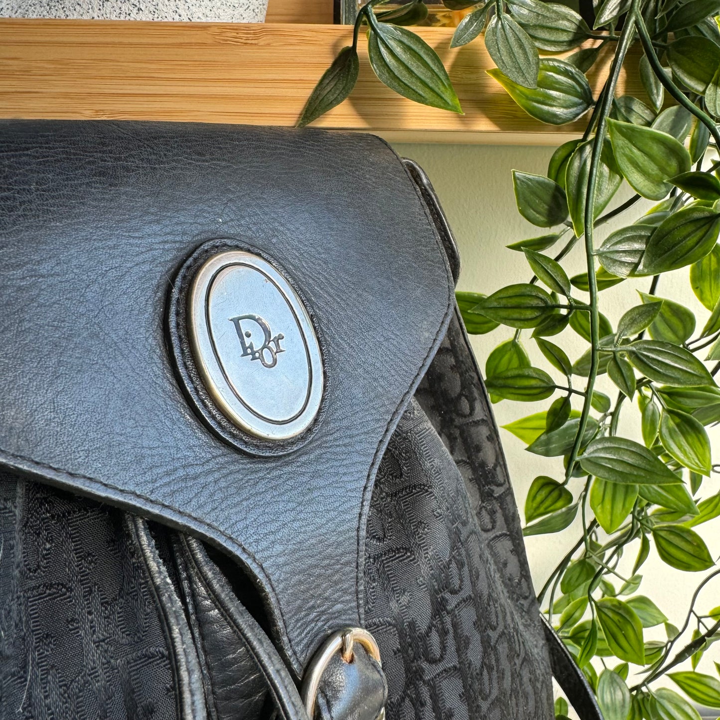 Dior Vintage Canvas Shoulder Bag