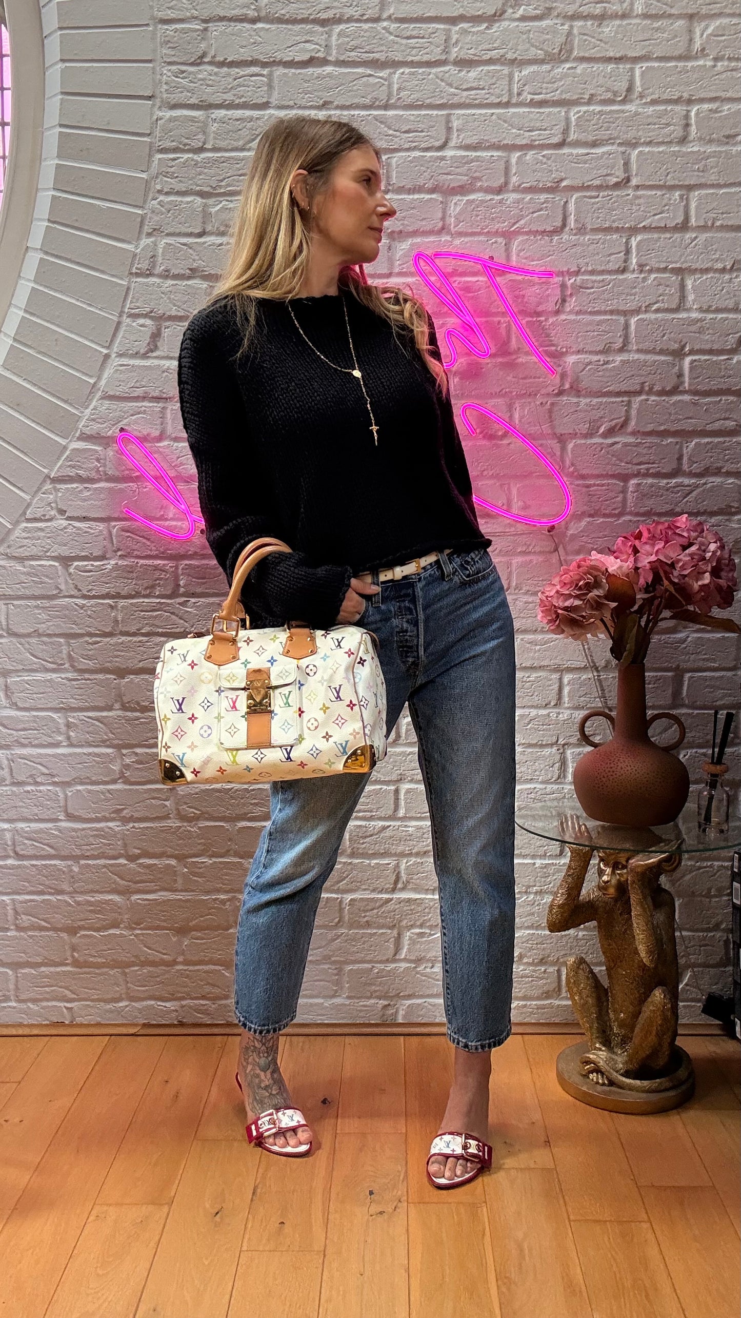Louis Vuitton 2006 Original Murakami white speedy 30