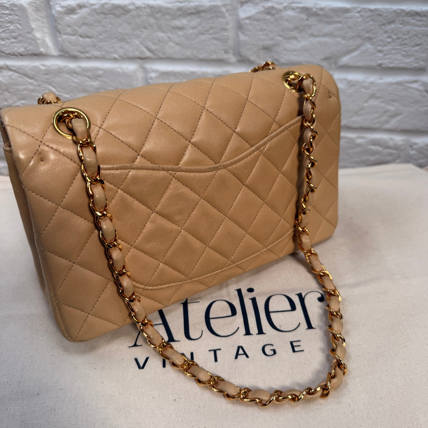Chanel 1997 Beige Classic Double Flap Small