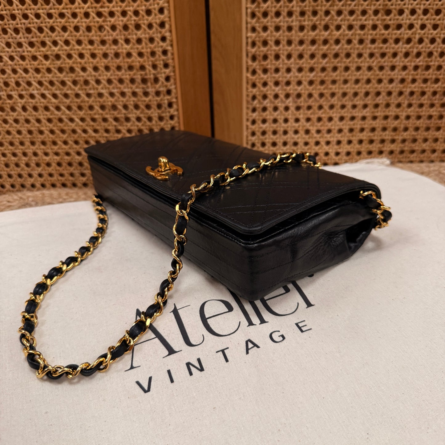 Chanel Ultra Rare Early 1980s Double Quilted Single Full Flap