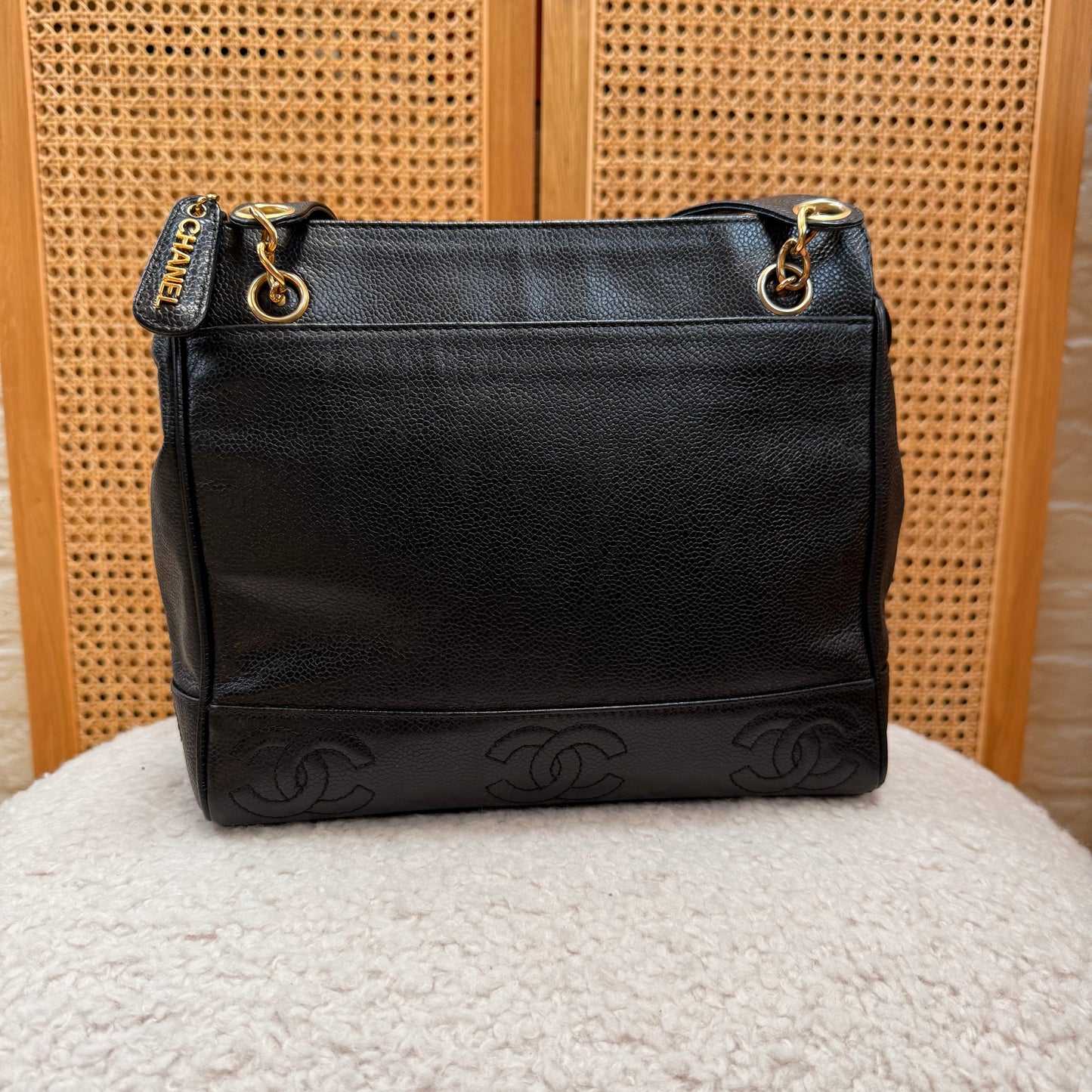 Chanel 1994 Triple CC Caviar Tote