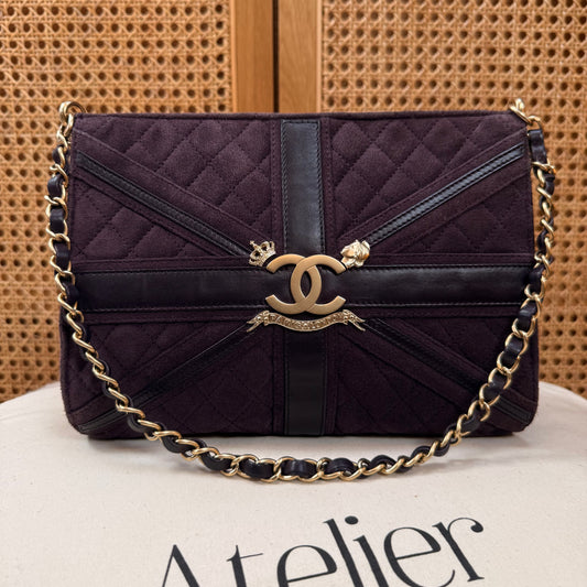 Chanel 2008 Bordeaux Limited Edition London & Paris Shoulder bag