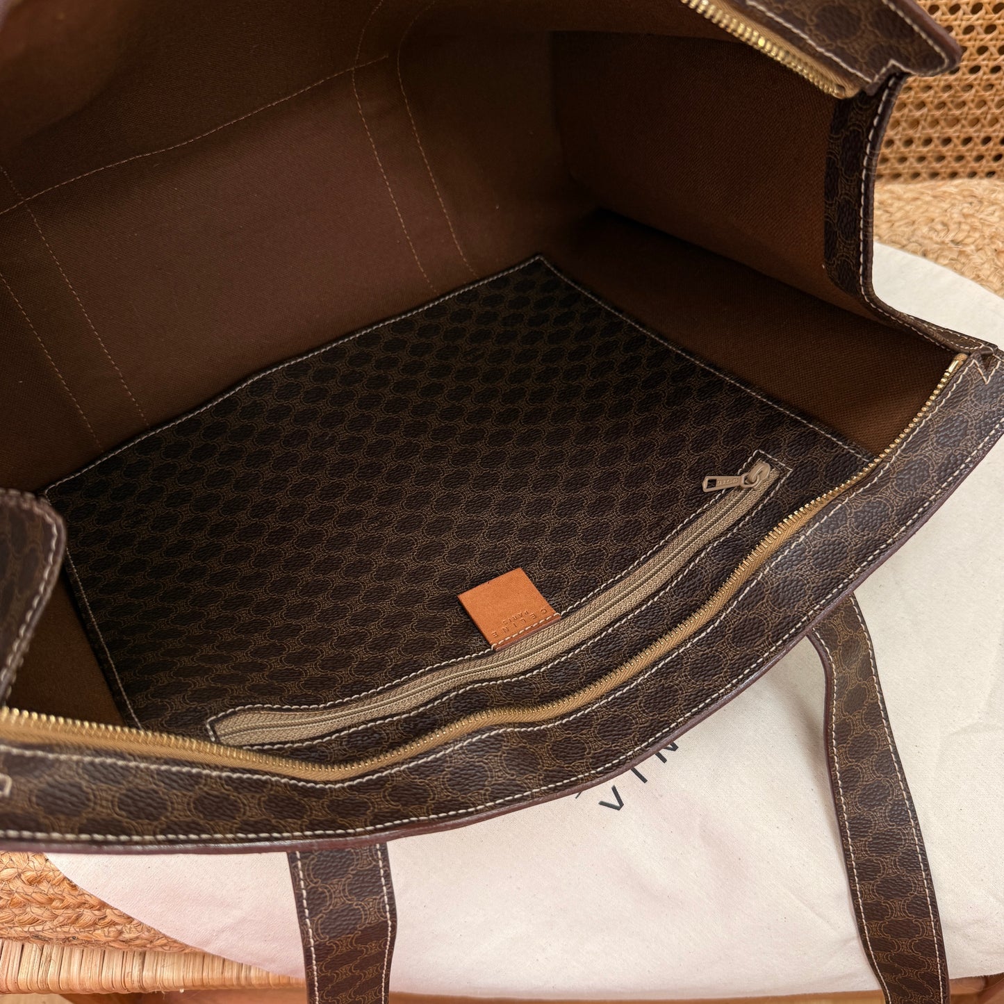 Celine Macadam Full Zip Tote Bag
