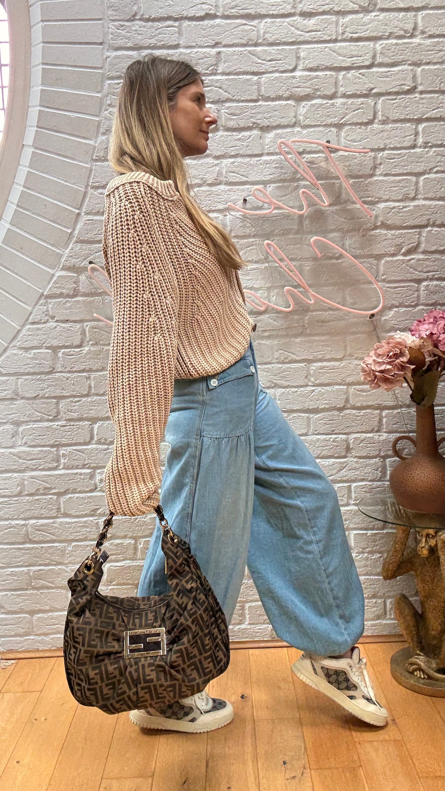 Fendi 1990s Mia Mamma Hobo Tote