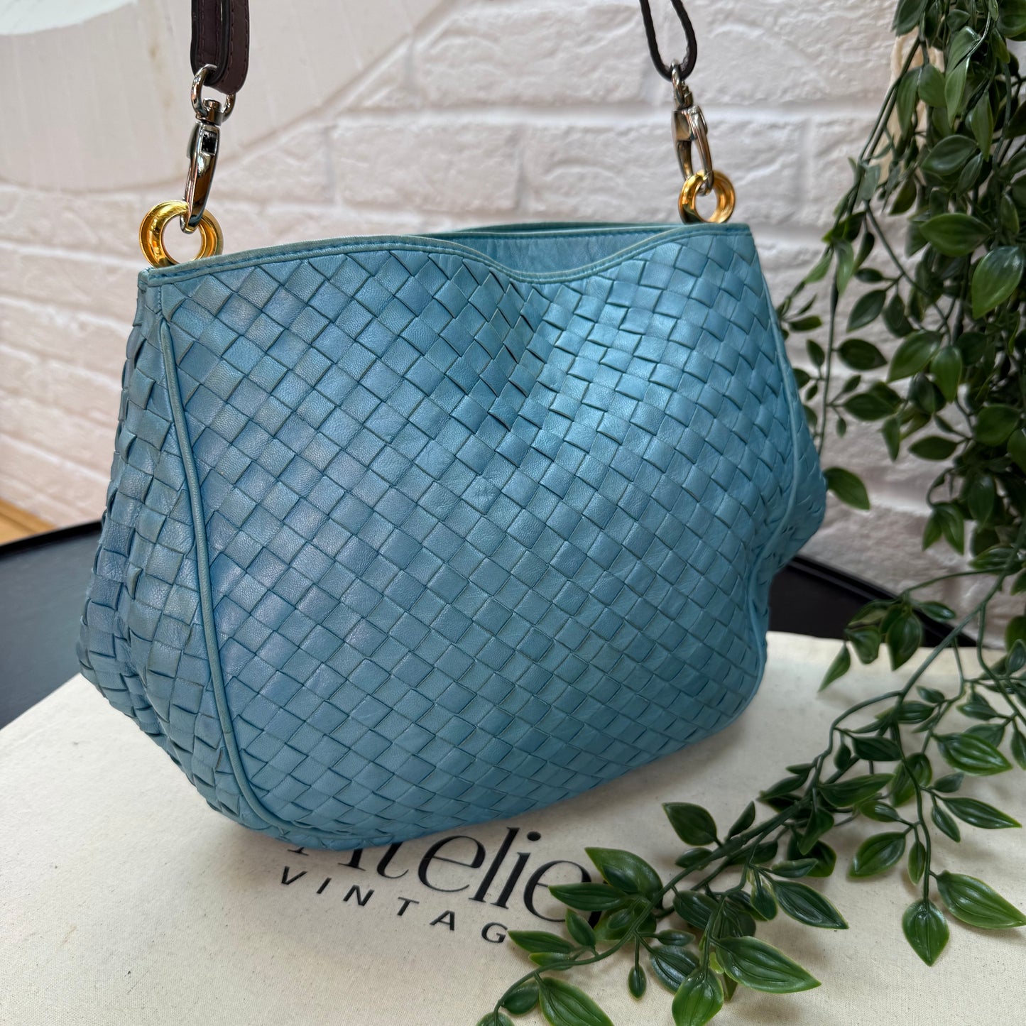 Bottega Veneta 1980s Intrecciato Leather Tote