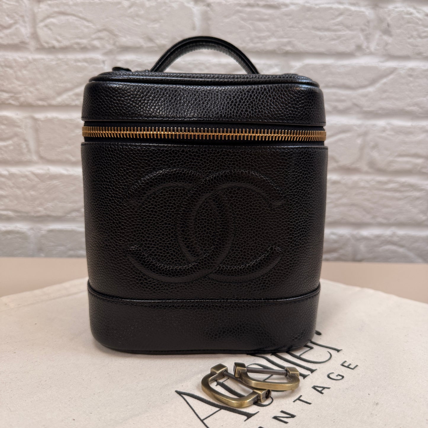 Chanel 2000 Caviar Leather Vanity Case