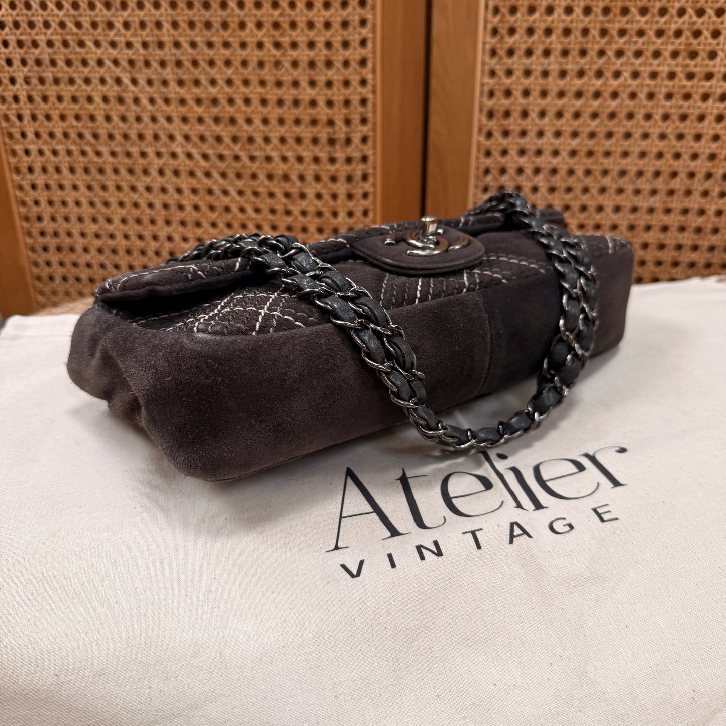 Chanel 2013 Suede Wild Stitch Single Flap