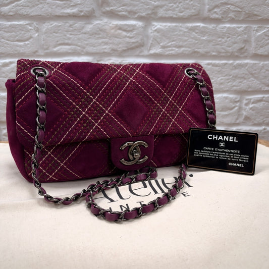 Chanel Limited edition Paris Edinburgh 2013 Chanel Suede Single Flap